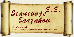 Stanivoje Sadžakov vizit kartica